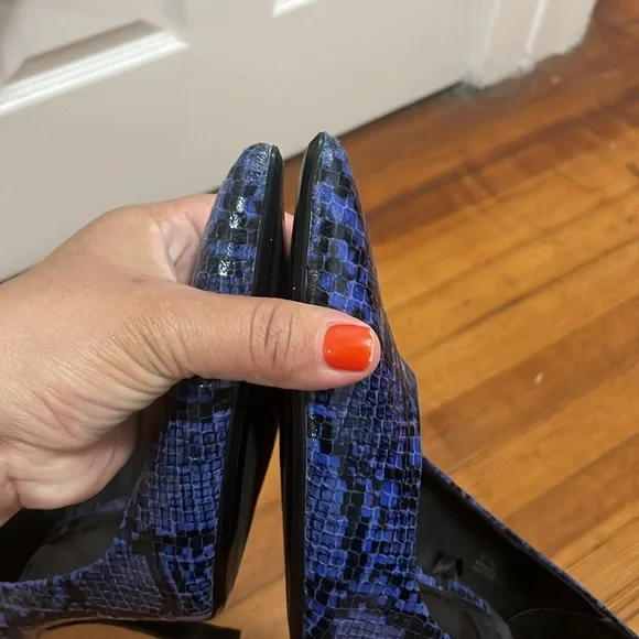 Zara cobalt blue Python heels - Picture 8 of 8